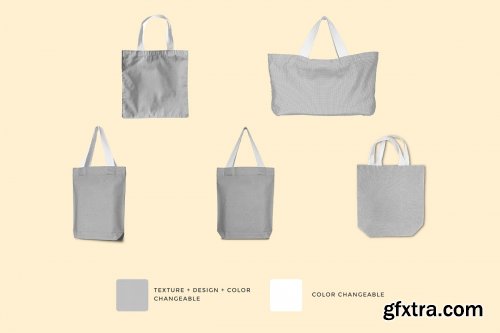 CreativeMarket - Tote Bag Mockup Set 4125819