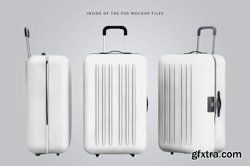 CreativeMarket - Tourist Trolley Luggage Mockup 4125798