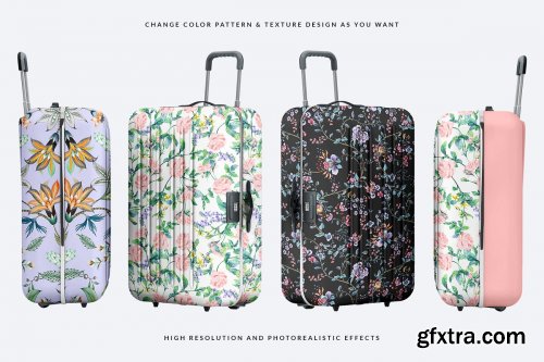 CreativeMarket - Tourist Trolley Luggage Mockup 4125798