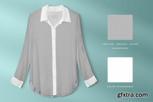 CreativeMarket - Female Full Sleeve Shirt Mockup 4103678