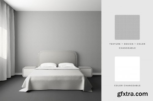 CreativeMarket - Bedroom Interior Objects Mockup 4100136