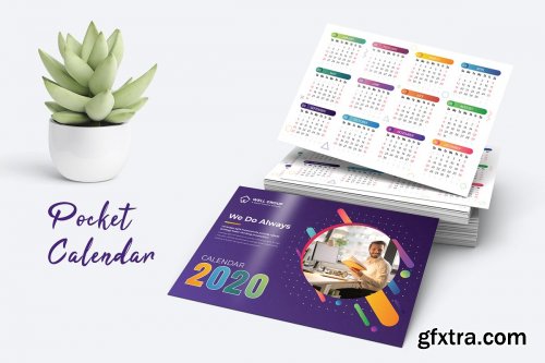 CreativeMarket - Pocket Calendar 2020 4411216