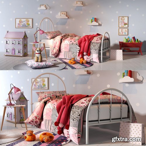 Child bed 04 3d model