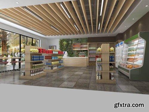 Grocery Shop 3d model