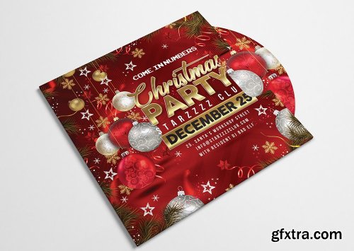 CreativeMarket - Christmas Night Club Party Flyer 4355210