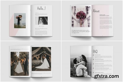 CreativeMarket - Wedding Magazine Template 4402869