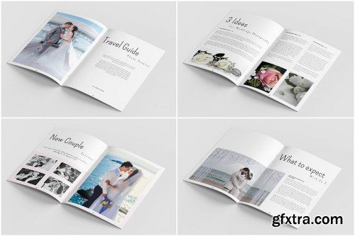 CreativeMarket - Wedding Magazine Template 4402869