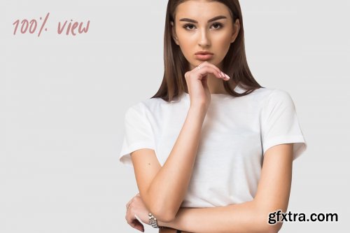 CreativeMarket - Female Tshirt Mockup Set + Free Demo 3837184