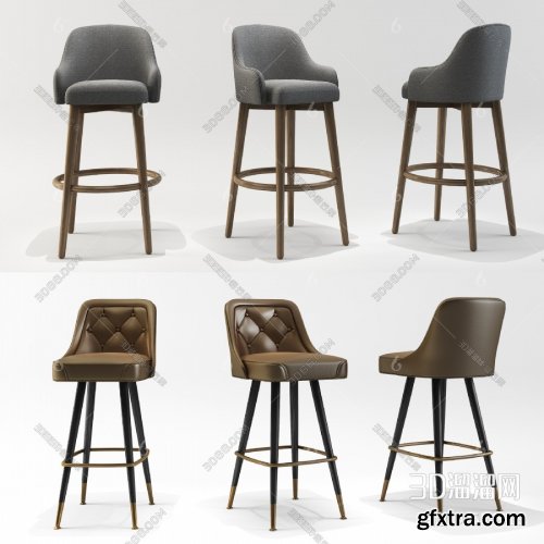 Barstools 03 3D models