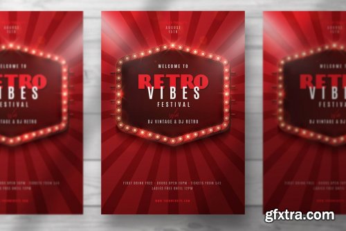 Retro Party Flyer Template