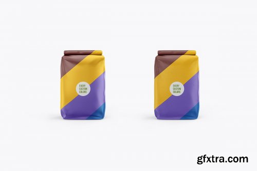 CreativeMarket - Coffee Pouch mockup. Back view 4225678