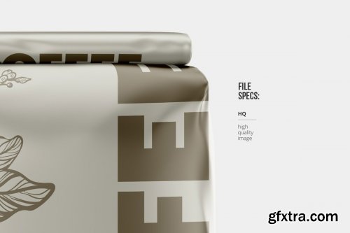 CreativeMarket - Coffee Pouch mockup. Back view 4225678