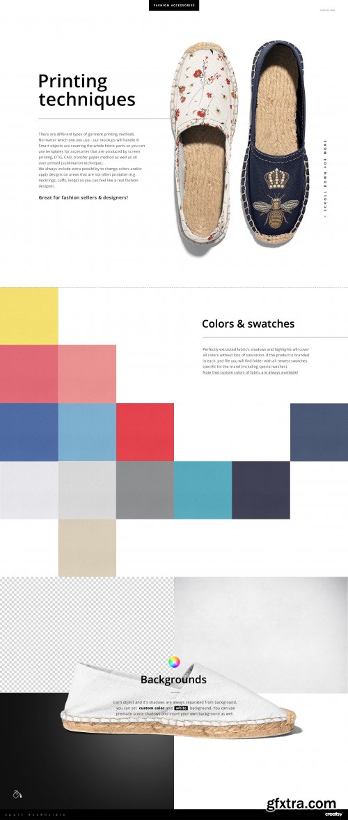 CreativeMarket - Canvas Espadrilles Mockup Set 4195539