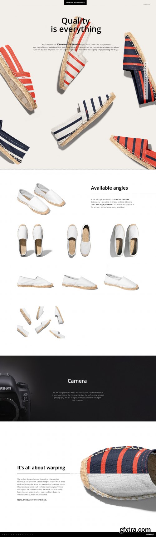 CreativeMarket - Canvas Espadrilles Mockup Set 4195539