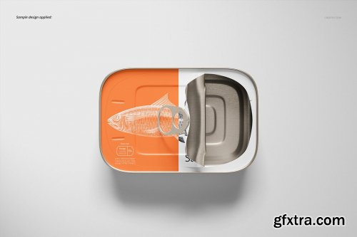 CreativeMarket - Sardine Fish Tin Can Mockup Set 4177576