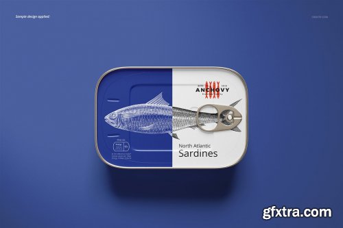 CreativeMarket - Sardine Fish Tin Can Mockup Set 4177576