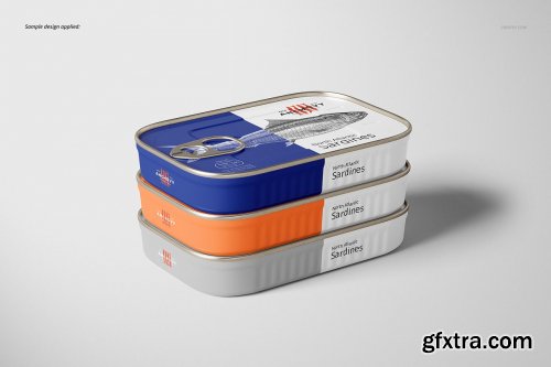 CreativeMarket - Sardine Fish Tin Can Mockup Set 4177576