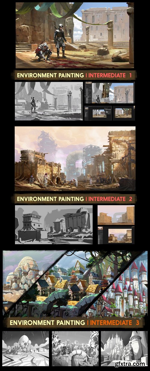 Cubebrush – Environment Painting - Intermediate (Complete) with Sergio Suarez