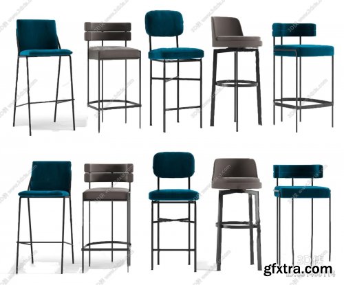 Barstools 05 3D models