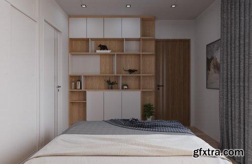 Cgtrader - Bedroom minimalism modern 3D model