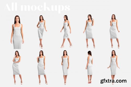 CreativeMarket - Female Dress Mockups 4392041