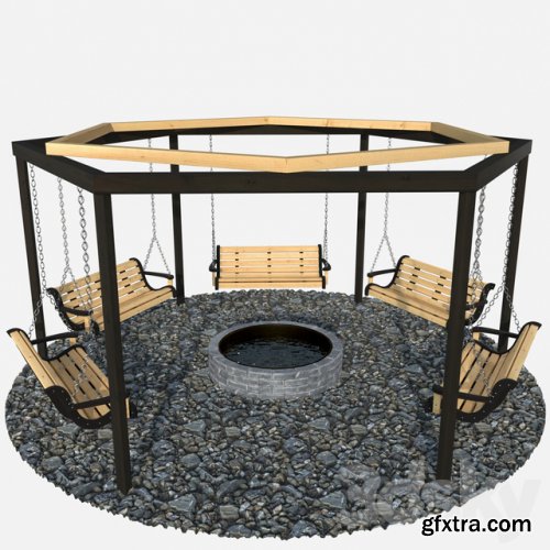 Swing around the well 3d model