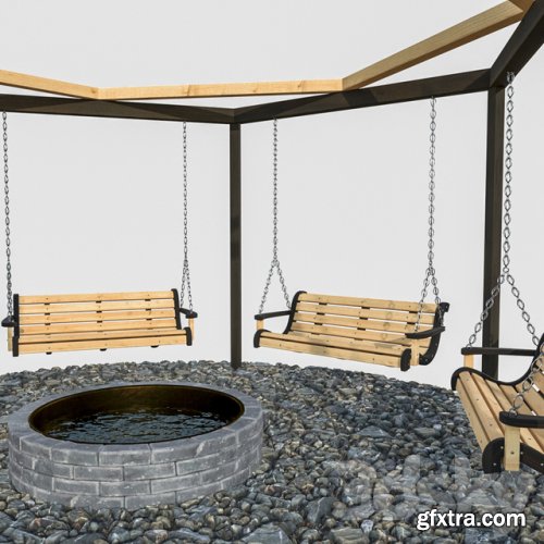 Swing around the well 3d model