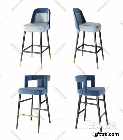 Barstools 09 3D models