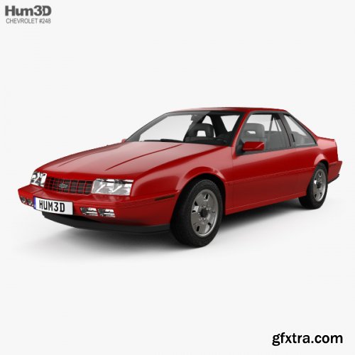 Chevrolet Beretta GT with HQ interior 1988 3D model