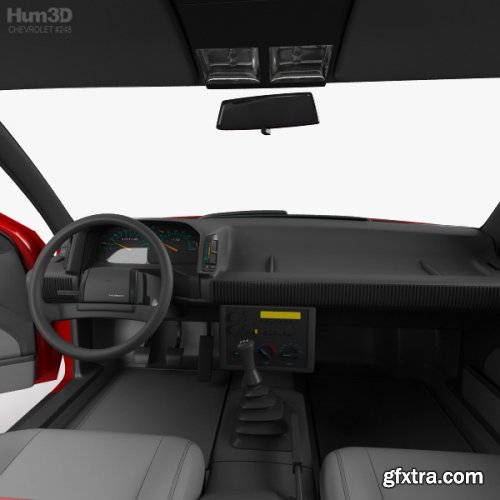 Chevrolet Beretta GT with HQ interior 1988 3D model