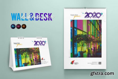 CreativeMarket - Wall & Desk Calendar 2020 4384979