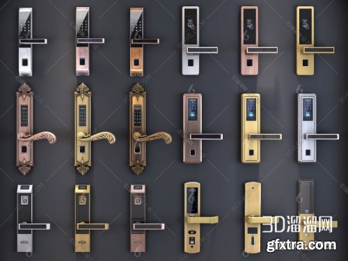 Modern door handle 3D Model