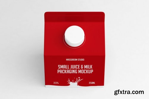 CreativeMarket - Small Juice Milk Packaging Mock-Up 4358399