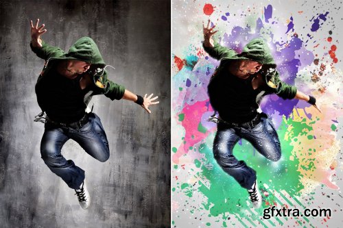 CreativeMarket - Color Blast Photoshop Action 4406654