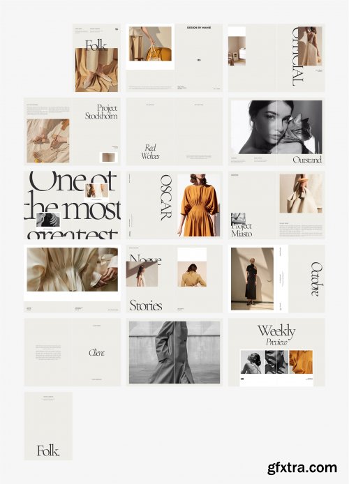 CreativeMarket - FOLK Fashion Lookbook 4358351