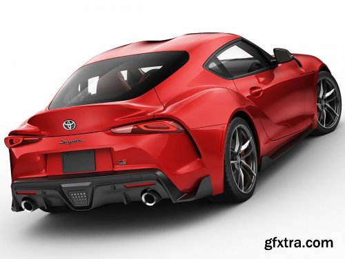 Toyota Supra 2020 with interior 3D model