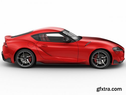 Toyota Supra 2020 with interior 3D model