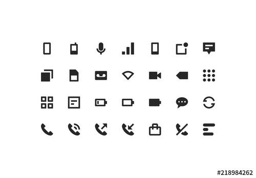 Phone & Network Icon Set - 218984262 - 218984262