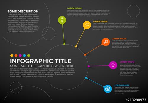 Infographic Layout with Dark Droplet Callouts - 213290973 - 213290973