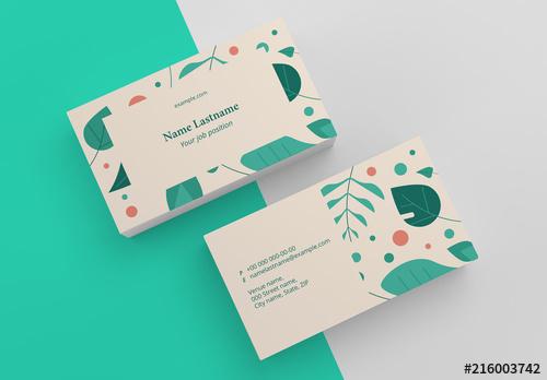 Floral Business Card Layout - 216003742 - 216003742