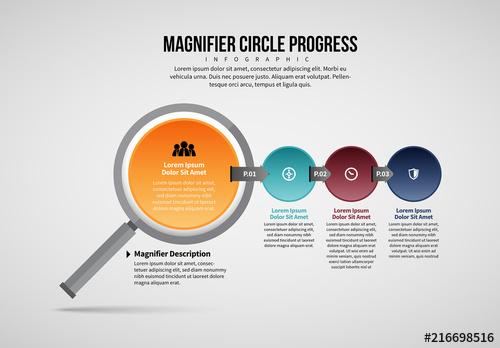 Magnifying Glass Infographic Layout - 216698516 - 216698516