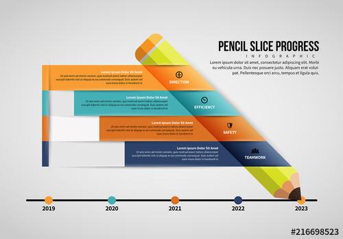 Pencil Infographic Layout - 216698523 - 216698523