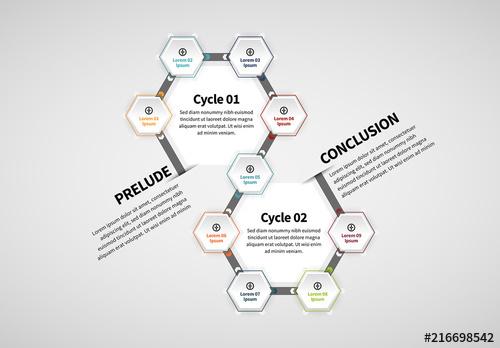 Hexagonal Infographic Layout - 216698542 - 216698542