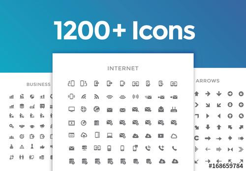 1200 Line Art Icon Set 1 - 168659784 - 168659784