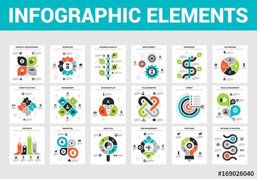 18 Square Infographic Icons 1 - 169026040 - 169026040