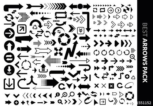 Arrows and Icons Set - 191551152 - 191551152