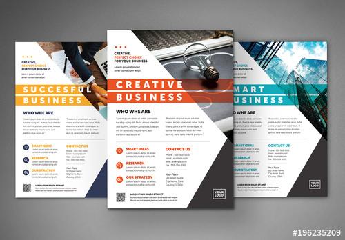Business Flyer Layout with Colorful Accents 2 - 196235209 - 196235209