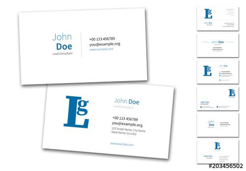 6 Business Card Layouts - 203456502 - 203456502