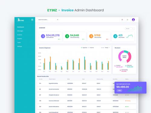 Heyinz - Invoice Admin Dashboard UI Kit - heyinz-invoice-admin-dashboard-ui-kit