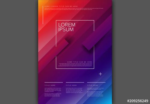 Blocky Color Gradient Digital Poster Layout - 209256249 - 209256249